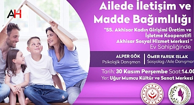 Aile İçi İletişim ve Madde Bağımlılığı Üzerine Eğitim Semineri Duyurusu