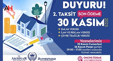 Akhisar Belediyesi Vezneleri Haftasonuda Açık Olacak
