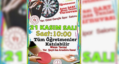 Akhisar'da Öğretmenler Günü Kutlamaları: Dart ve Masa Tenisi Turnuvaları