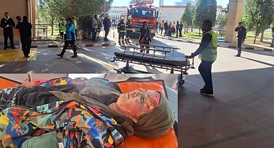 Turgutlu Devlet Hastanesi'nde Deprem Senaryosuyla Tatbikat