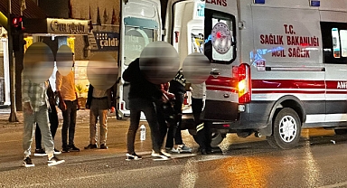 Tütün Otel Kavşağında motosiklet kazası 2 kişi yaralandı
