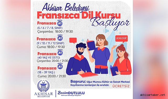 Akhisar Belediyesi'nden Ücretsiz Fransızca Kursu Fırsatı