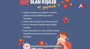 Akhisar Mustafa Kirazoğlu Devlet Hastanesi'nden Gripten Korunma Önerileri