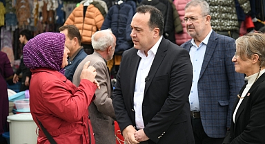 Besim Dutlulu, Cumartesi Pazarını Ziyaret Ederek Halk ve Esnafla Buluştu