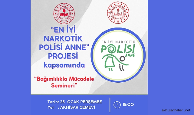 En İyi Narkotik Polisi Anne Projesi Semineri 25 Ocak'ta Cemevi'nde