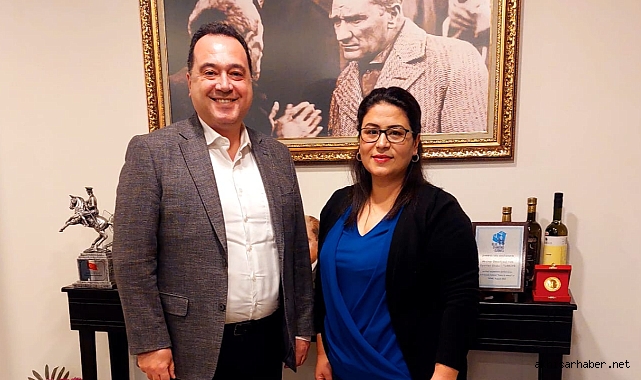 Hürriyet Mahallesi Muhtar Adayı Sevgi Eşim, Başkan Besim Dutlulu ile buluştu