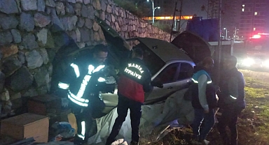 Talihsiz Kaza: Kadın Sürücü Şarampole Yuvarlandı