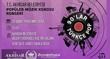 90'lar Türkçe Pop Rüzgarı Akhisar'da Esiyor: Belediye Korosundan Nostaljik Konser