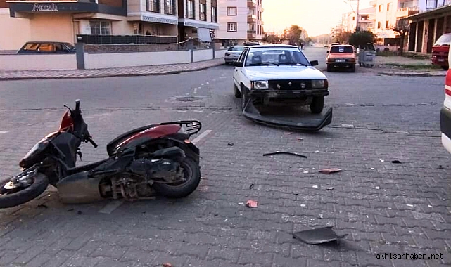 Akhisar'da Trafik Kazası: Motosiklet Sürücüsü Yaralandı
