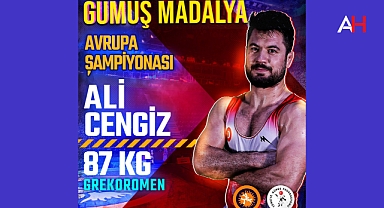 Akhisarlı Milli Güreşçi Ali Cengiz Avrupa İkincisi Oldu