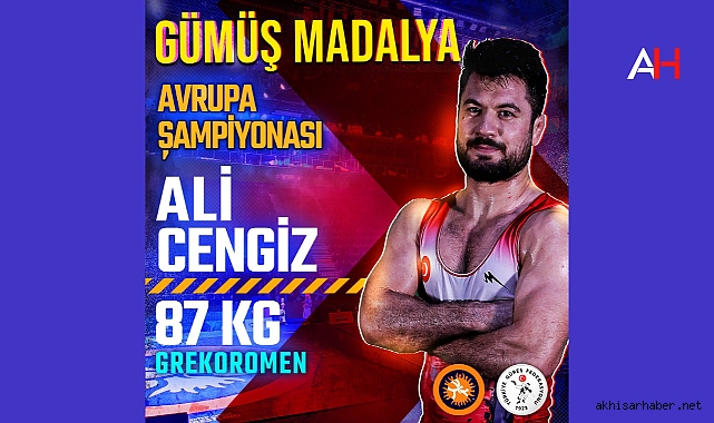 Akhisarlı Milli Güreşçi Ali Cengiz Avrupa İkincisi Oldu