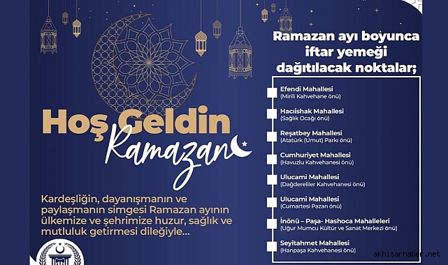 Akhisar Belediyesi'nden Ramazan Ayında Sıcak Yemek Dağıtımı Devam Ediyor