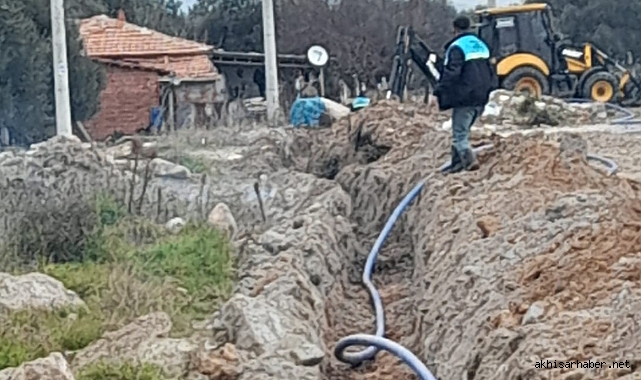 Akhisar Ring Yolu Üzerinde İçme Suyu Hattı Çalışması Yapıldı