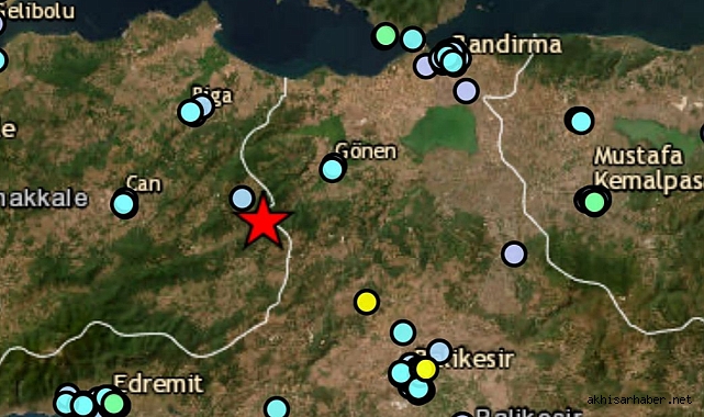 Çanakkale'nin Yenice İlçesinde 4.9 Büyüklüğünde Deprem
