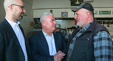 İYİ Parti Akhisar Belediye Başkan Adayı Hüseyin Ali Doğan, Sanayi esnafıyla buluştu