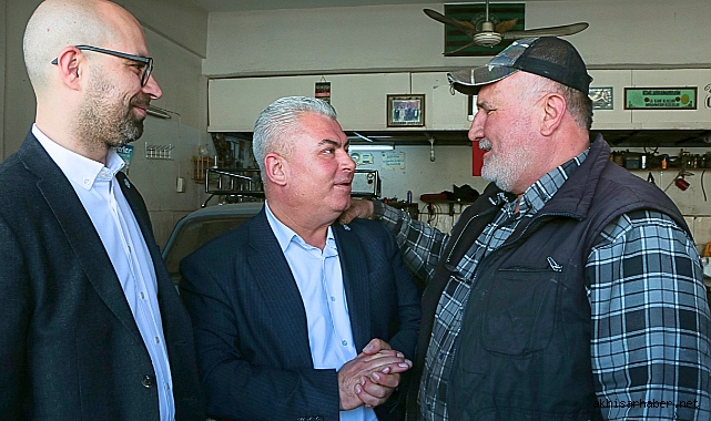İYİ Parti Akhisar Belediye Başkan Adayı Hüseyin Ali Doğan, Sanayi esnafıyla buluştu