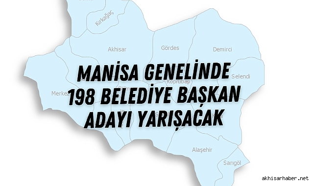 Manisa genelinde 198 Belediye Başkan Adayı yarışacak