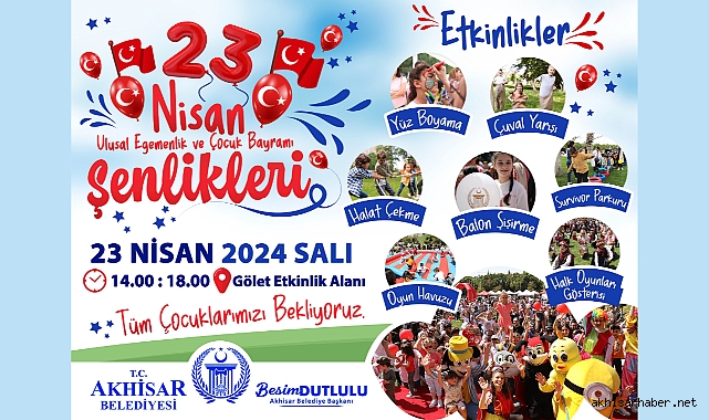 23 Nisan Coşkusu Akhisar'da Çocuk Şenliği ile Taçlanıyor
