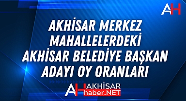 Merkezdeki Mahallelerin Akhisar Belediye Başkan Adayları oy dağılımları