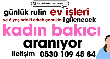 Akhisar'da Ev İşlerinde Yardımcı ve Çocuk Bakımında Deneyimli Kadın Aranıyor