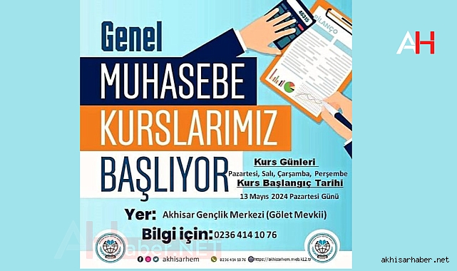 Akhisar Gençlik Merkezi'nde Muhasebe Kursları Başlıyor!