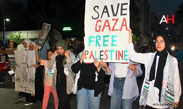 Akhisar’da Filistin İçin Destek Yürüyüşü