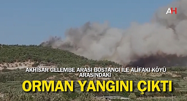 Akhisar'da Orman Yangını: Gelembe ile Alifakı Köyü Arasında Alevler Yükseldi