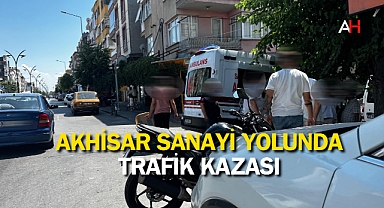 Akhisar'da Sanayi Yolunda Trafik Kazası: Motosiklet Sürücüsü Yaralandı