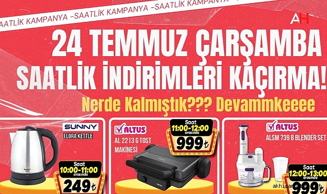 Öz Darende'den 24 Temmuz'da Dev İndirim Fırsatları!