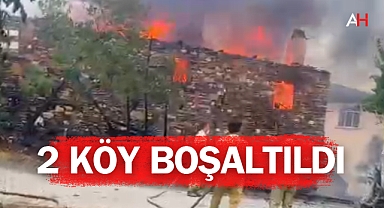Akhisar-Gördes arasında yangından etkilenen 2 köy boşaltıldı