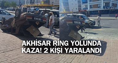 Akhisar ring yolunda kaza! 2 kişi yaralandı