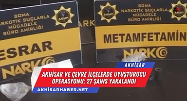 Akhisar ve Çevre İlçelerde Uyuşturucu Operasyonu: 27 Şahıs Yakalandı