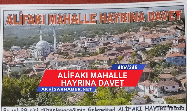 Alifakı Mahalle Hayrına Davet