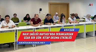 Halk Sağlığı Haftası'nda Ekranlardan Uzak Bir Gün: Kitap Okuma Etkinliği