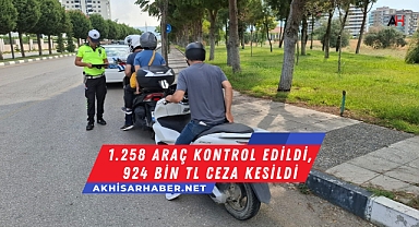 Manisa'da Motosikletlere Sıkı Denetim: 1.258 Araç Kontrol Edildi, 924 Bin Lira Ceza Kesildi