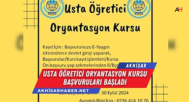 Usta Öğretici Oryantasyon Kursu Başvuruları Başladı