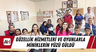 Güzellik Hizmetleri ve Oyunlarla Miniklerin Yüzü Güldü