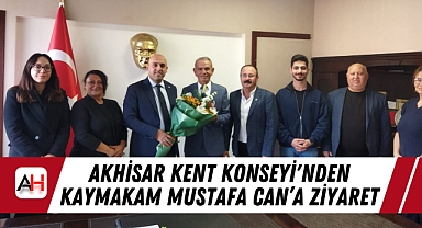 Akhisar Kent Konseyi'nden Kaymakam Mustafa Can'a Ziyaret