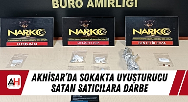 Akhisar'da sokakta uyuşturucu satan satıcılara darbe