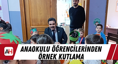 Anaokulu Öğrencilerinden Örnek Kutlama