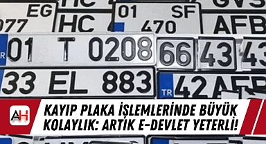 Kayıp Plaka İşlemlerinde Büyük Kolaylık: Artık E-Devlet Yeterli!