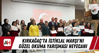Kırkağaç'ta İstiklal Marşı'nı Güzel Okuma Yarışması Heyecanı