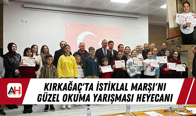 Kırkağaç'ta İstiklal Marşı'nı Güzel Okuma Yarışması Heyecanı