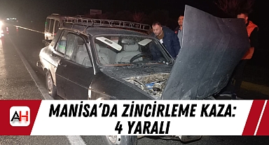 Manisa’da Zincirleme Kaza: 4 Yaralı