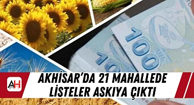 Akhisar'da 21 Mahallede Listeler Askıya Çıktı