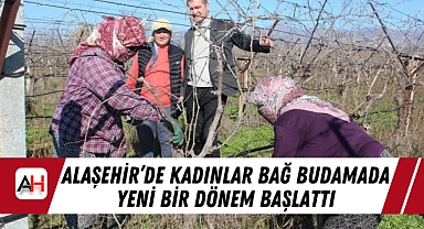 Alaşehir’de Kadınlar Bağ Budamada Yeni Bir Dönem Başlattı