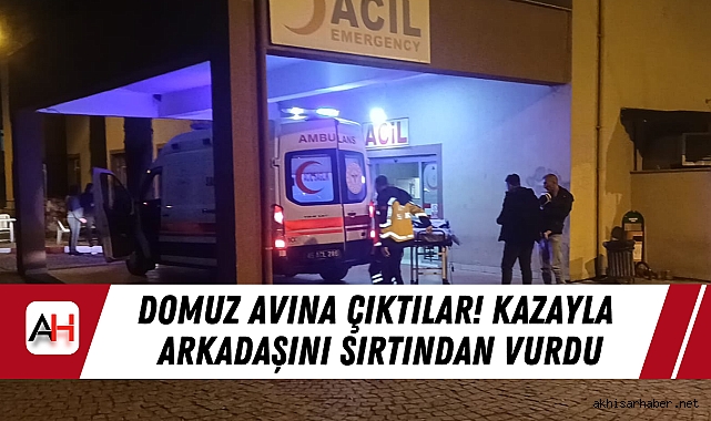 Domuz avına çıktılar! Kazayla arkadaşını sırtından vurdu
