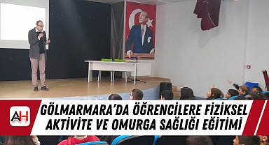 Gölmarmara'da Öğrencilere Fiziksel Aktivite ve Omurga Sağlığı Eğitimi