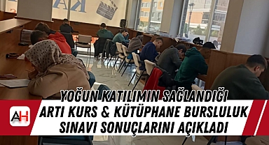 Yoğun katılımın sağlandığı Artı Kurs & Kütüphane Bursluluk Sınavı Sonuçlarını Açıkladı