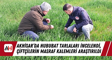 Akhisar'da Hububat Tarlaları İncelendi, Çiftçilerin Masraf Kalemleri Araştırıldı